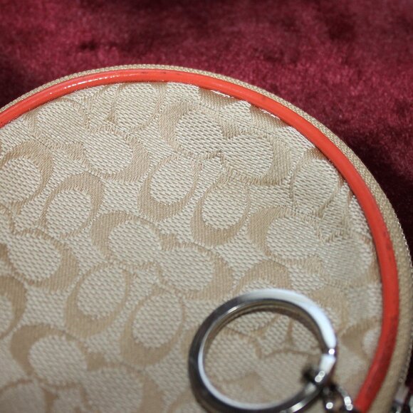 Vintage Coach Coral Leather Crab coin purse - Picture 2 of 4